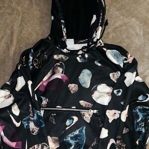 Nike Black and Pink Abstract Hoodie